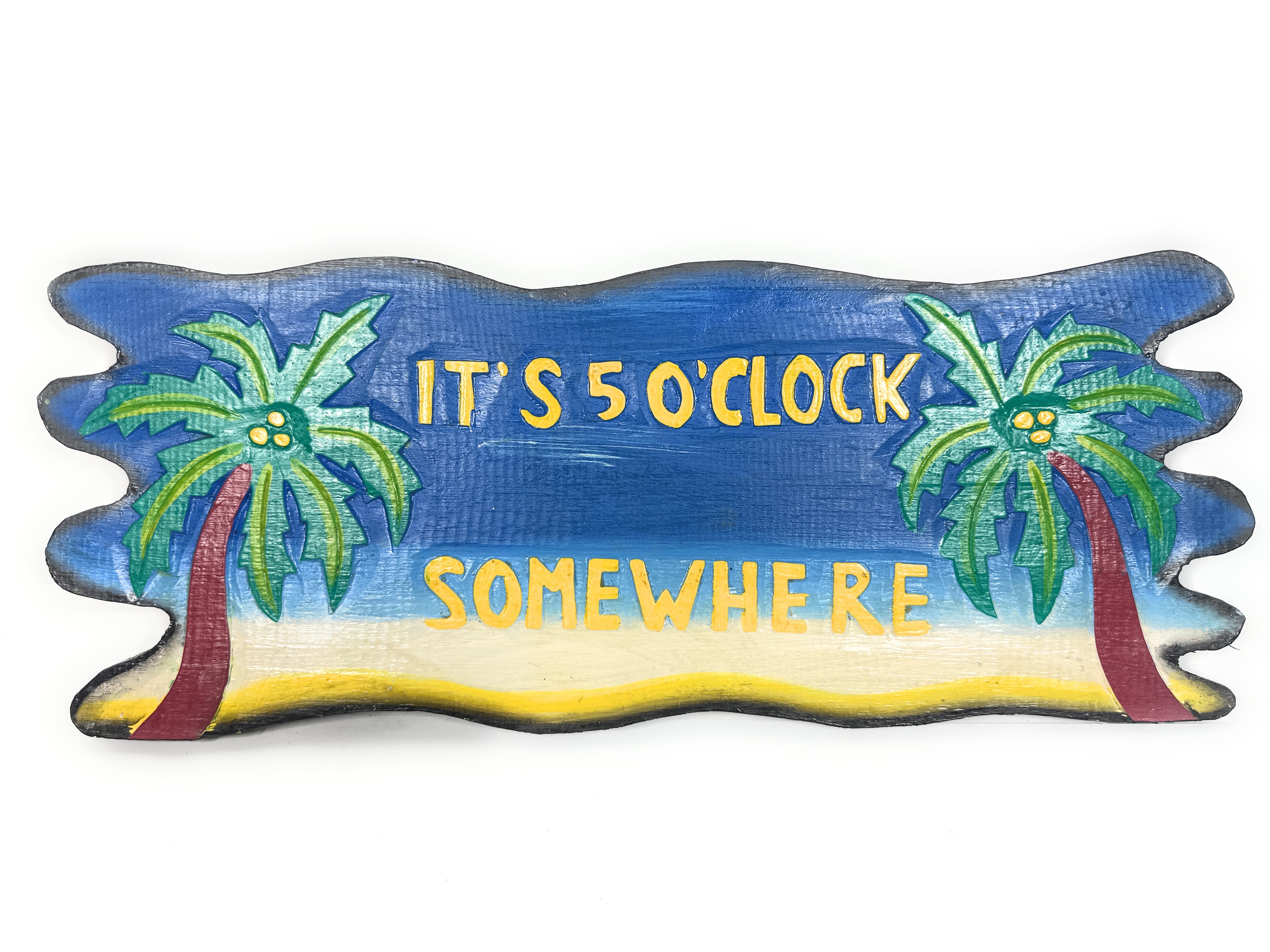 It's 5 O'Clock Somewhere Tiki Bar Sign 20 in | #dpt5276 It's 5 O'Clock Somewhere Tiki Bar Sign 20 in | #dpt5276
